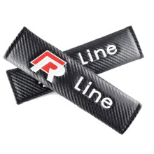 R-Line Car Seat Belt Cover 2x Safety Pads Shoulder Strap Carbon Fiber