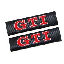 GTI Car Seat Belt Cover 2pcs Shoulder Pads Strap Safety Carbon Fiber