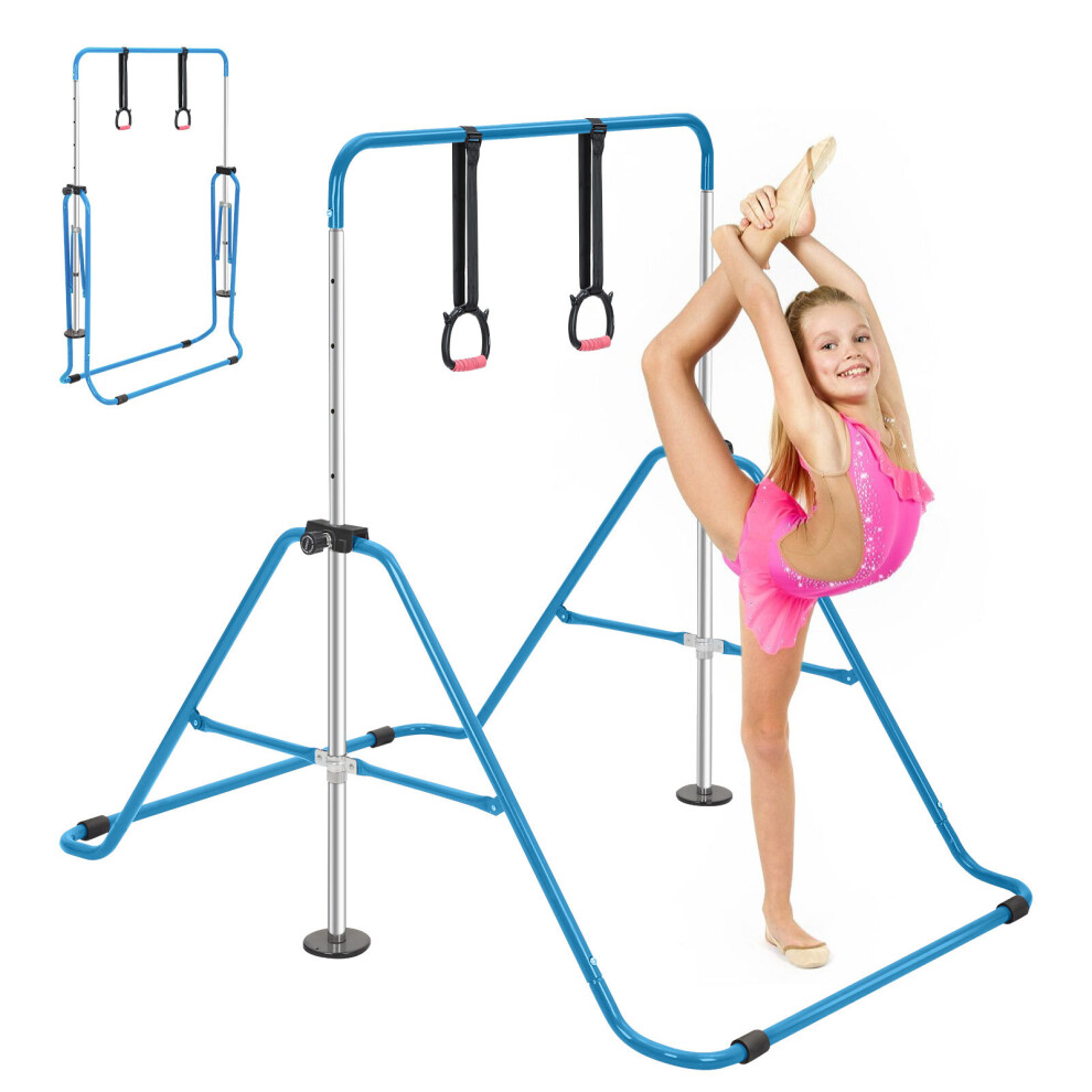 ( * Rings) Gymnastics Kids Horizontal Bars Training Kip Bar Blue