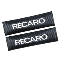 RECARO Car Seat Belt Cover 2X Safety Shoulder Cushion Pad Carbon Fiber