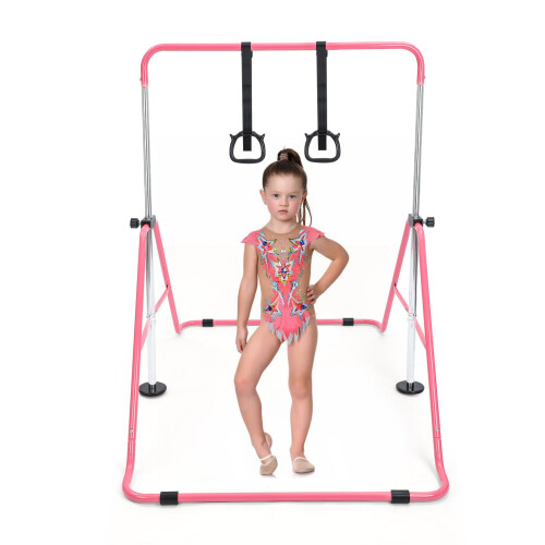 (pink * rings) Gymnastics Kids Horizontal Bars Training Kip Bar