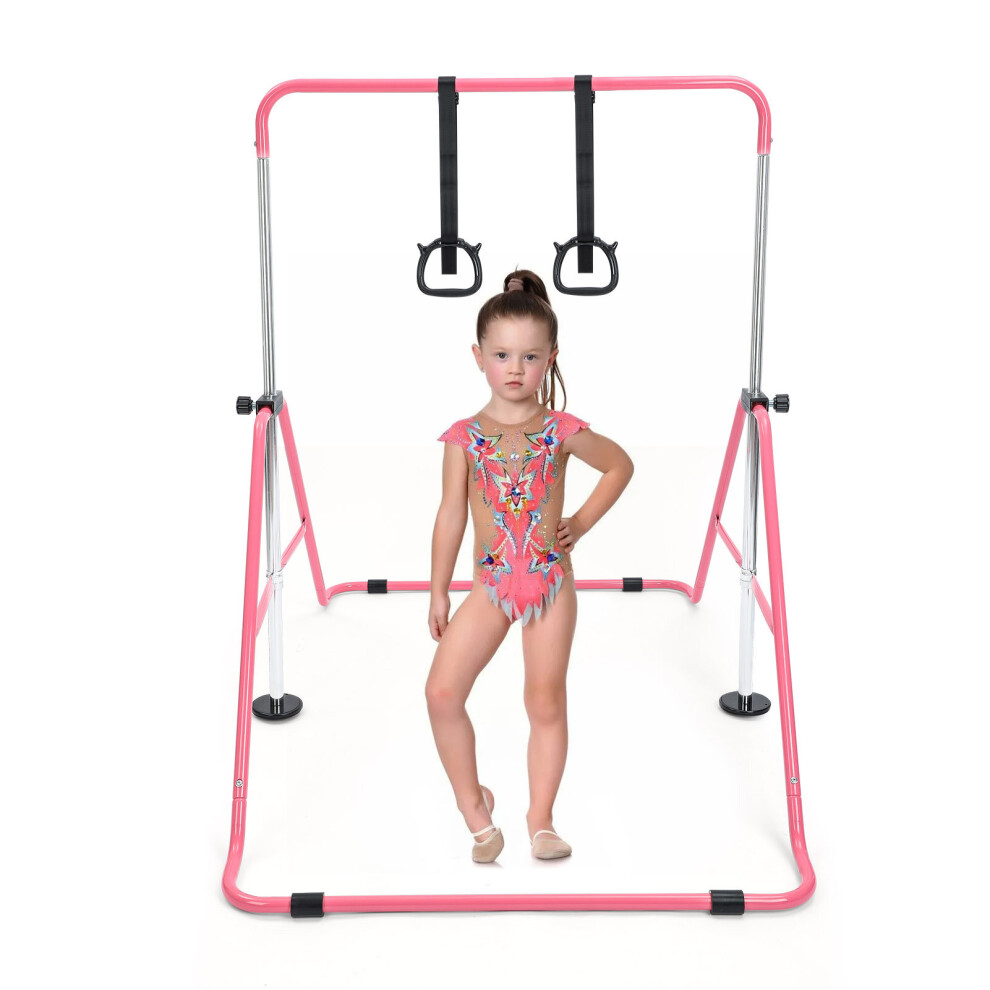 (pink * rings) Gymnastics Kids Horizontal Bars Training Kip Bar