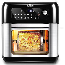 Air Fryer Oven, Uten 10L Digital Air Fryers Oven, Smart Tabletop Oven with 12 Preset Menus, LED Touch Screen Temperature and Control for Baking