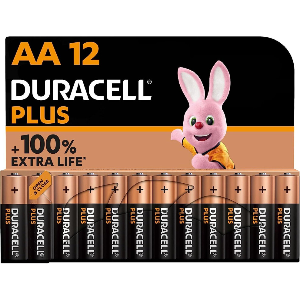 Duracell Plus AA Alkaline Batteries [Pack of 12], 1,5V LR6 MN1500