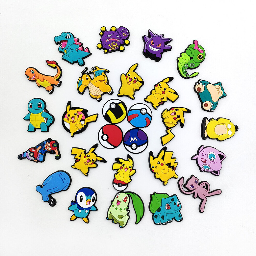 15Pcs Pokemon Pikachu Jibbitz Croc Charms Shoe Kids Great Gift Idea