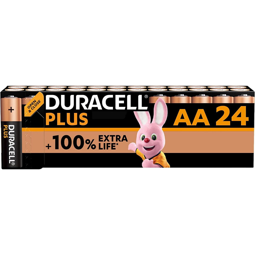 Duracell Plus AA Alkaline Batteries [Pack of 24], 1,5V LR6 MN1500