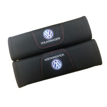 2Pcs Black Car Seat Belt Cover For Volkswagen Car Shoulder Cushion Pad