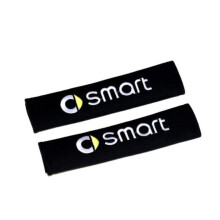 2x Seat Belt Shoulder Covers Pads Embroidered Smart Fits All Smart Car