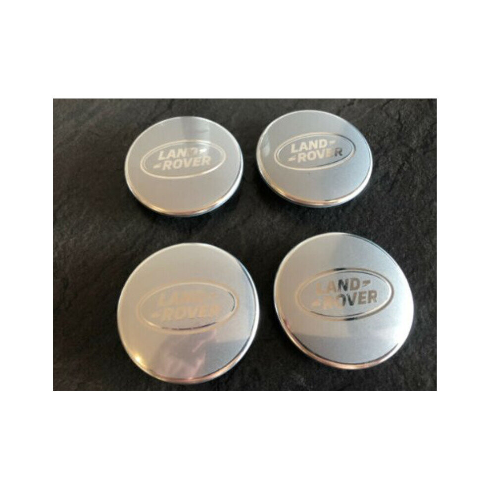 4 Pcs Land Rover Wheel Center Caps Hub Badges 63Mm Silver 5701510951442