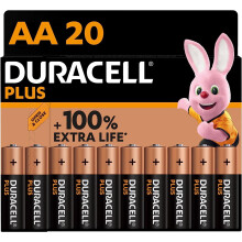 Duracell Plus AA Alkaline Batteries [Pack of 20], 1,5V LR6 MN1500