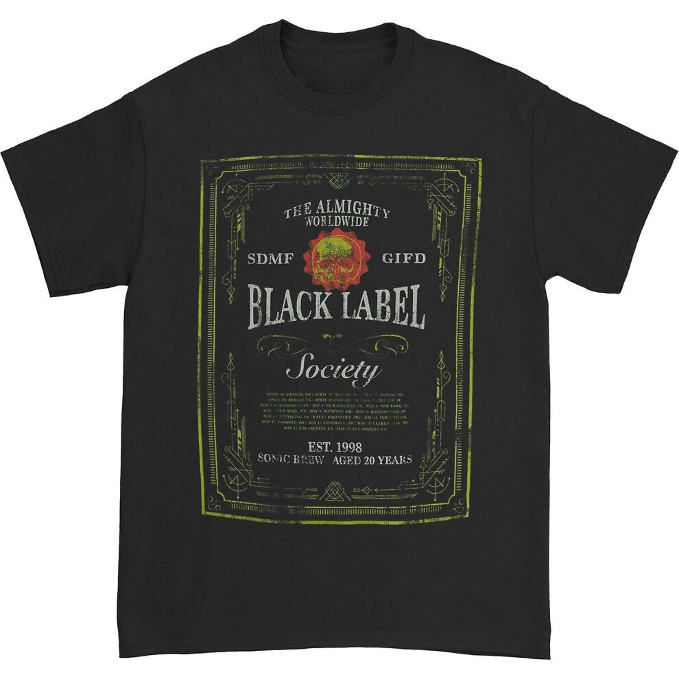 Sibeinuo (Xl) Black Label Society Bls Aged 20 Year Tee T-Shirt