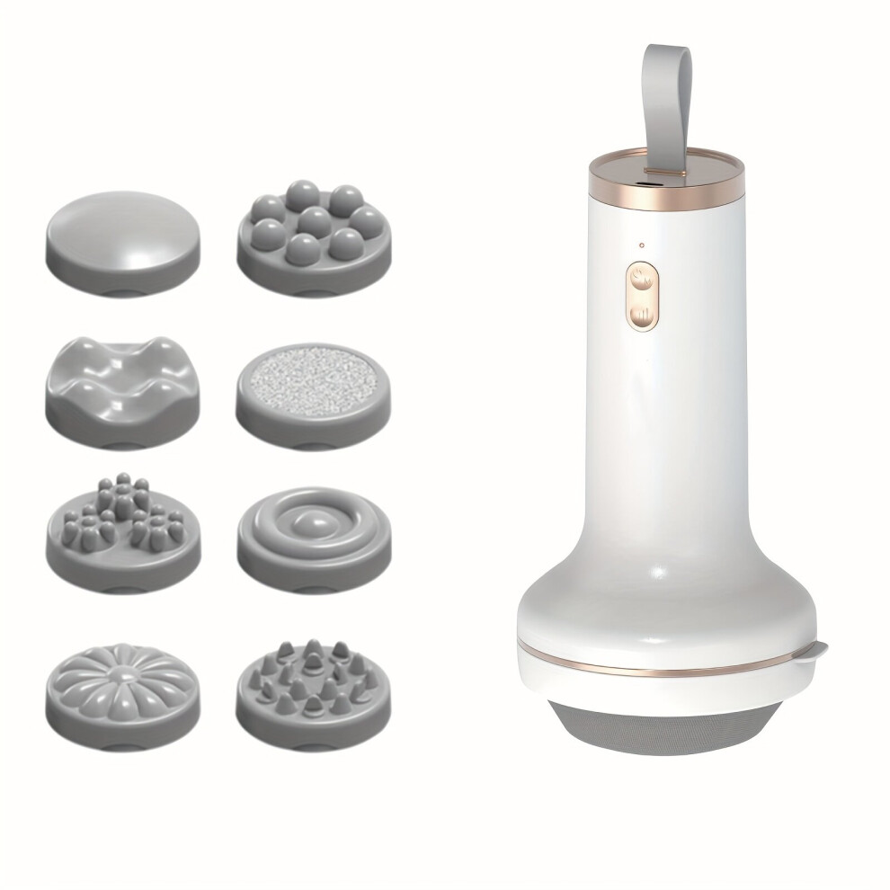 Irich Handheld Cellulite Remover Massager,Electric Wireless Slimming Massager,With 8 Massage Heads Used For Muscles,Arms, Butt, Thighs