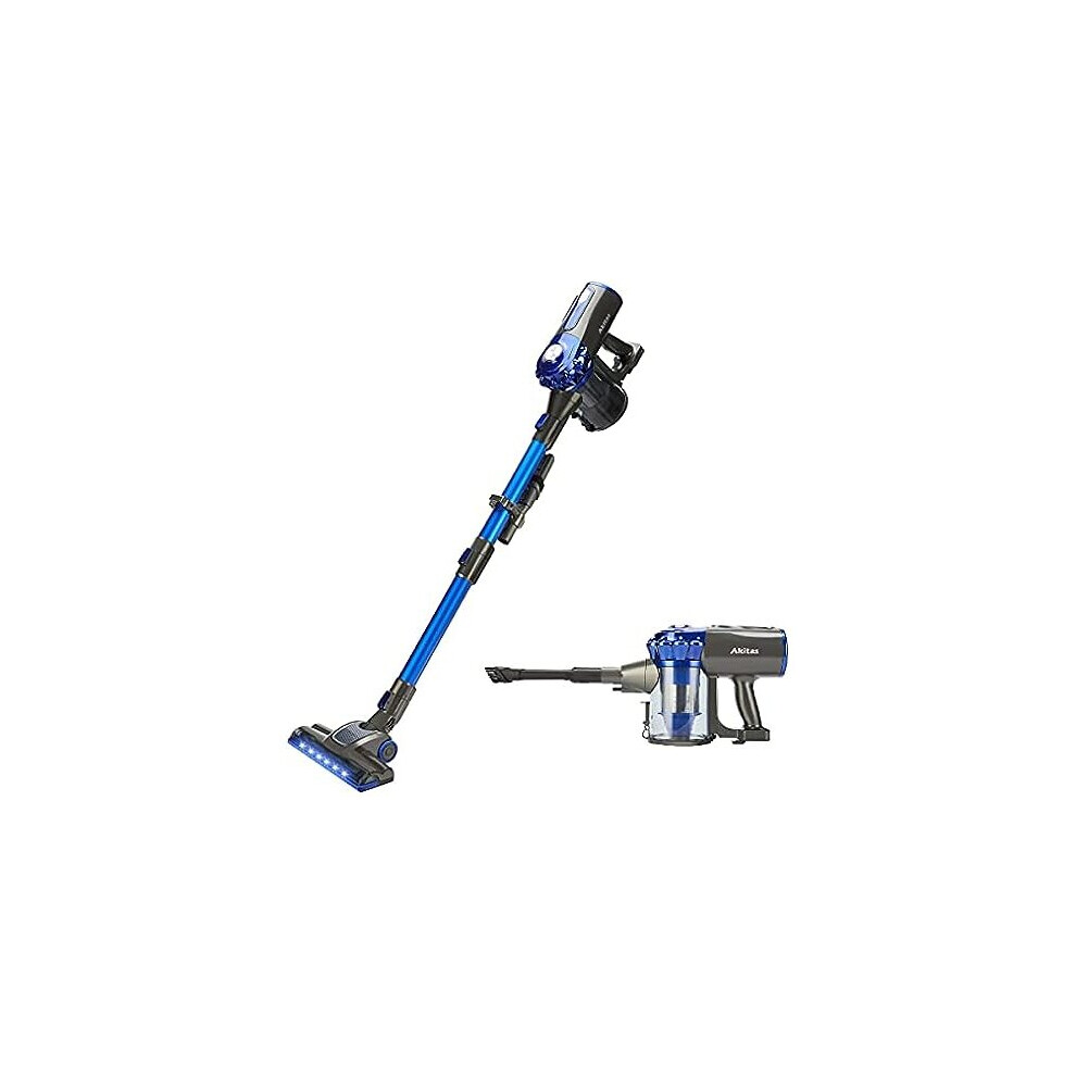 Akitas V8 22.2V 150W 3In1 Cordless Upright Handheld Stick Vacuum Cleaner Hoover Lightweight Rechargeable Lithium Battery Blue