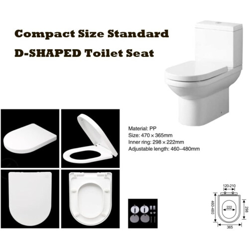 D Shaped Soft Close Toilet Seat, Toilet Seat Covers Quick Release Toilet Seat Lid, Better