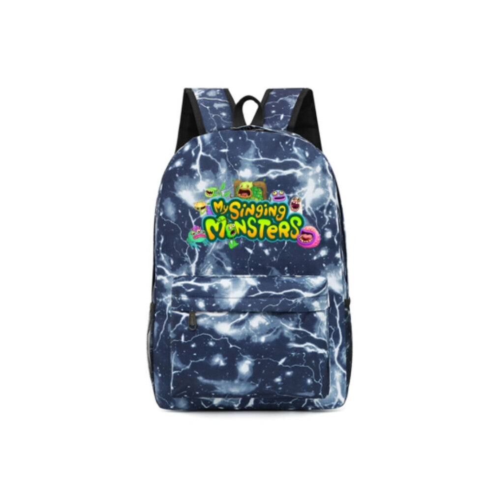 (Lightning, 1) Monsters Sing My Backpack Load Reduction Waterproof Large Capacity School Bag