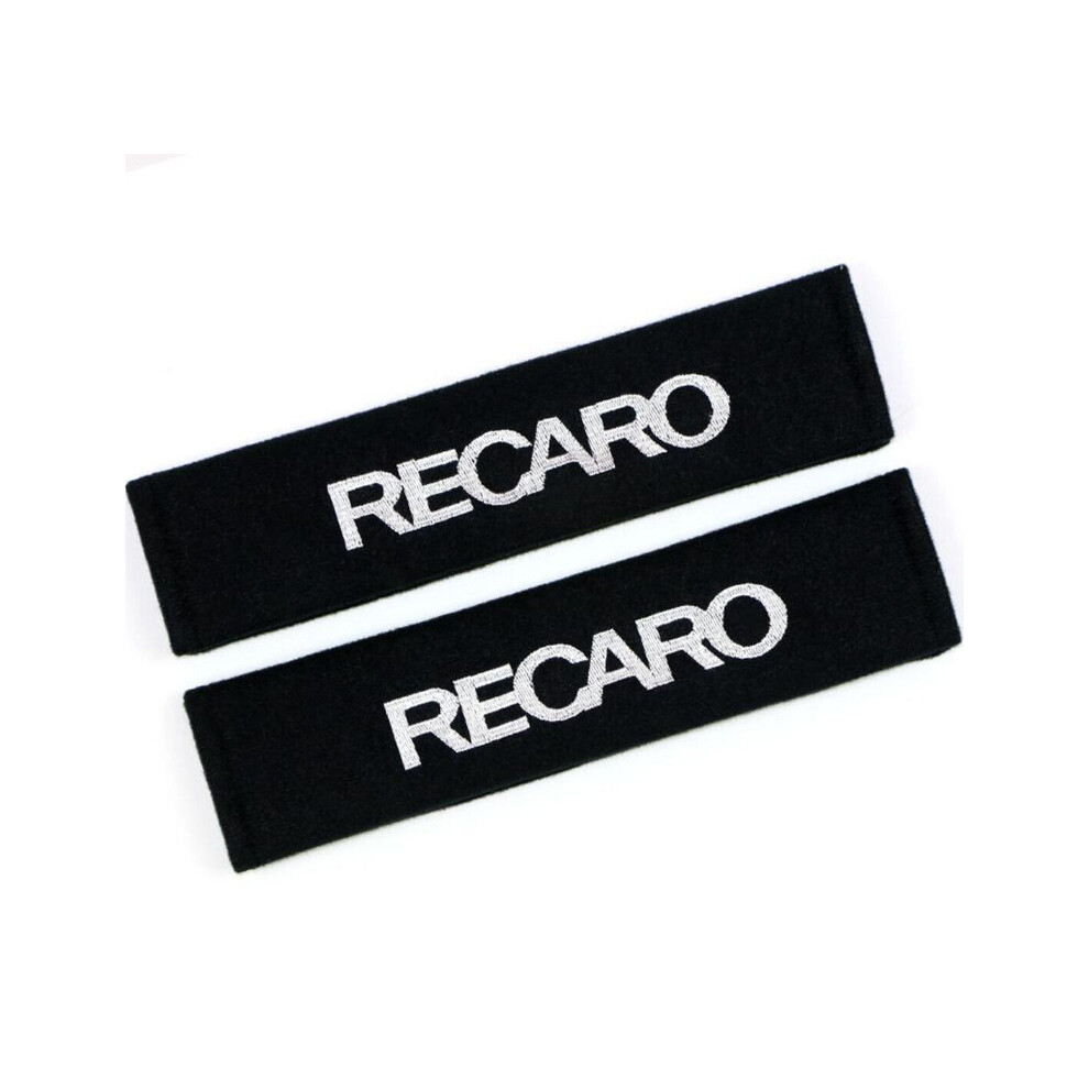 2X Car Seat Belt Pads Gifts Recaro Logo Seats Pads Pad Motorsport Race