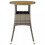 VidaXL vidaXL Solid Wood Acacia Garden Table Ø60 cm and Poly Rattan Grey Patio Table 2