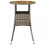 VidaXL vidaXL Solid Wood Acacia Garden Table Ø60 cm and Poly Rattan Grey Patio Table 4