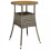 VidaXL vidaXL Solid Wood Acacia Garden Table Ø60 cm and Poly Rattan Grey Patio Table 3