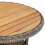 VidaXL vidaXL Solid Wood Acacia Garden Table Ø60 cm and Poly Rattan Grey Patio Table 5