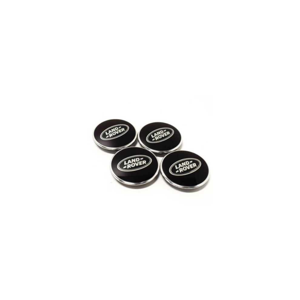 4pcs 63mm Land Rover Wheel Center Hub Caps Badge Emblem Cover Black