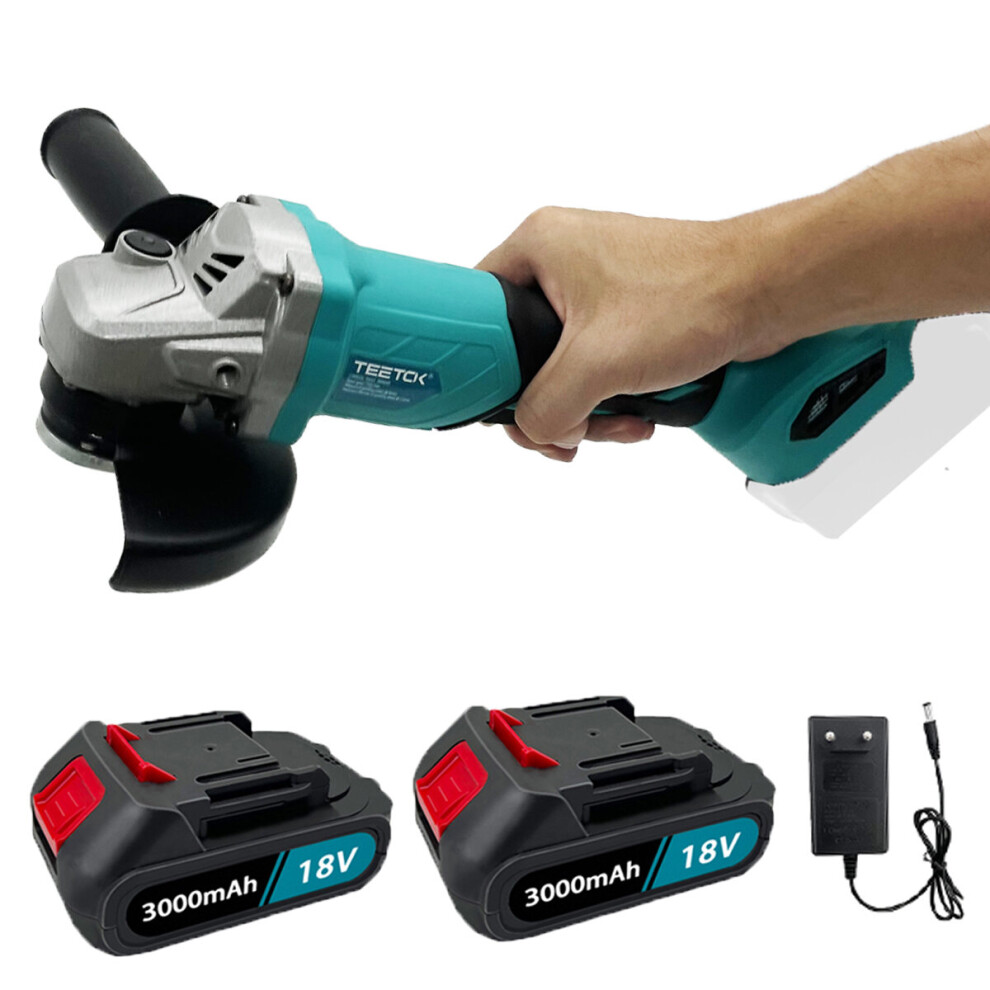 Power 125mm 18V Angle Grinder+2x3.0A Battery+Charger-Makita Compatible