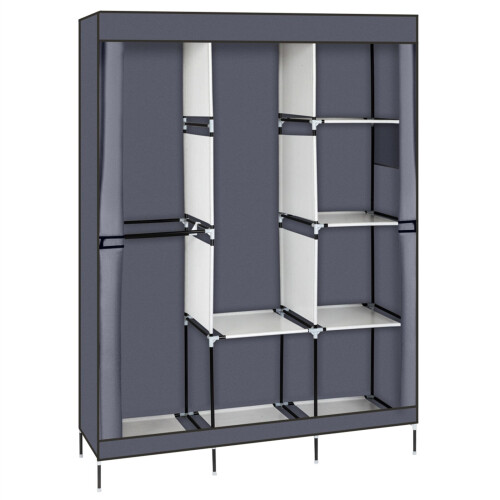 71" Portable Closet Wardrobe Clothes Rack Storage with Shelves 2