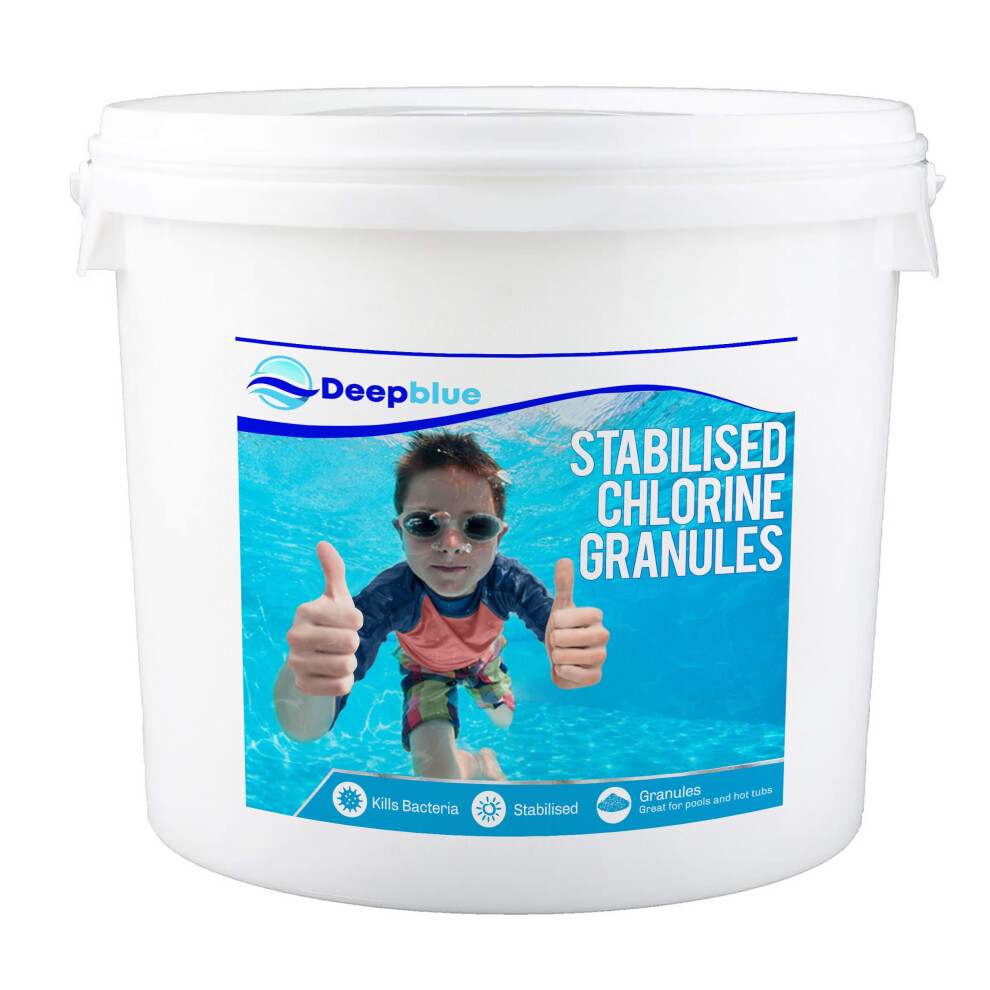 Deep Blue Pro - Stabilised Chlorine Granules 1kg Rapid dissolve Neutral PH