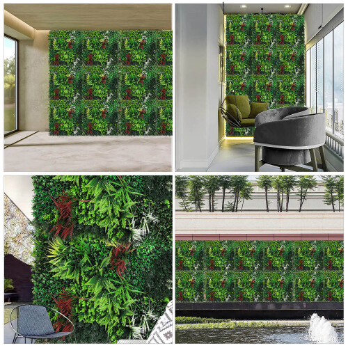 Artificial Plant Flower Wall Panel 1mx1m Living Hedge Foliage Wall 2