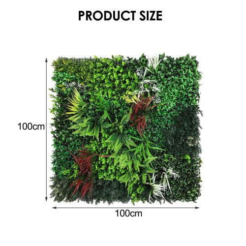 Artificial Plant Flower Wall Panel 1mx1m Living Hedge Foliage Wall 1