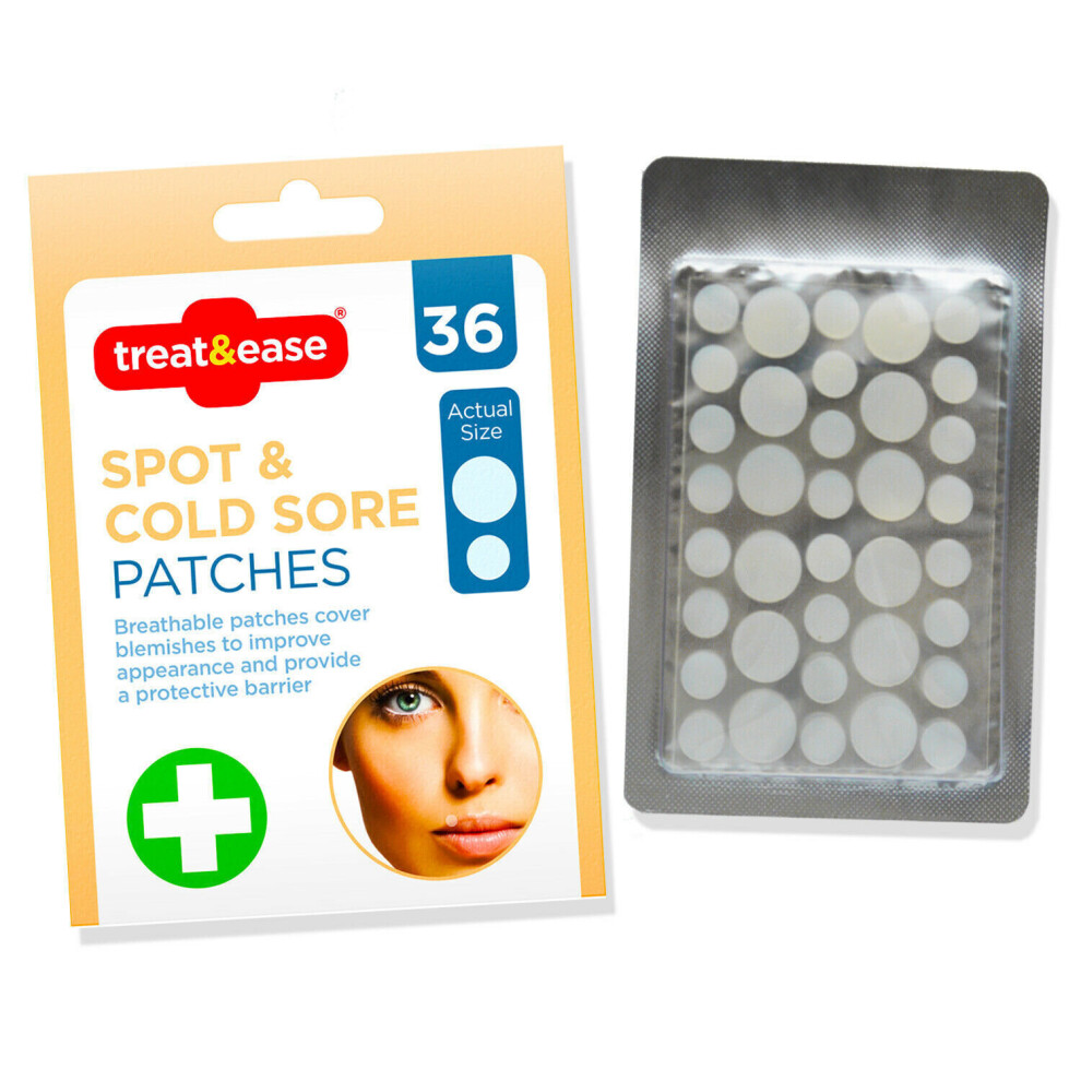 72 Cold Sore Patches Acne Spot Pimple Skin Breathable Blemish Hydrocolloid Patch