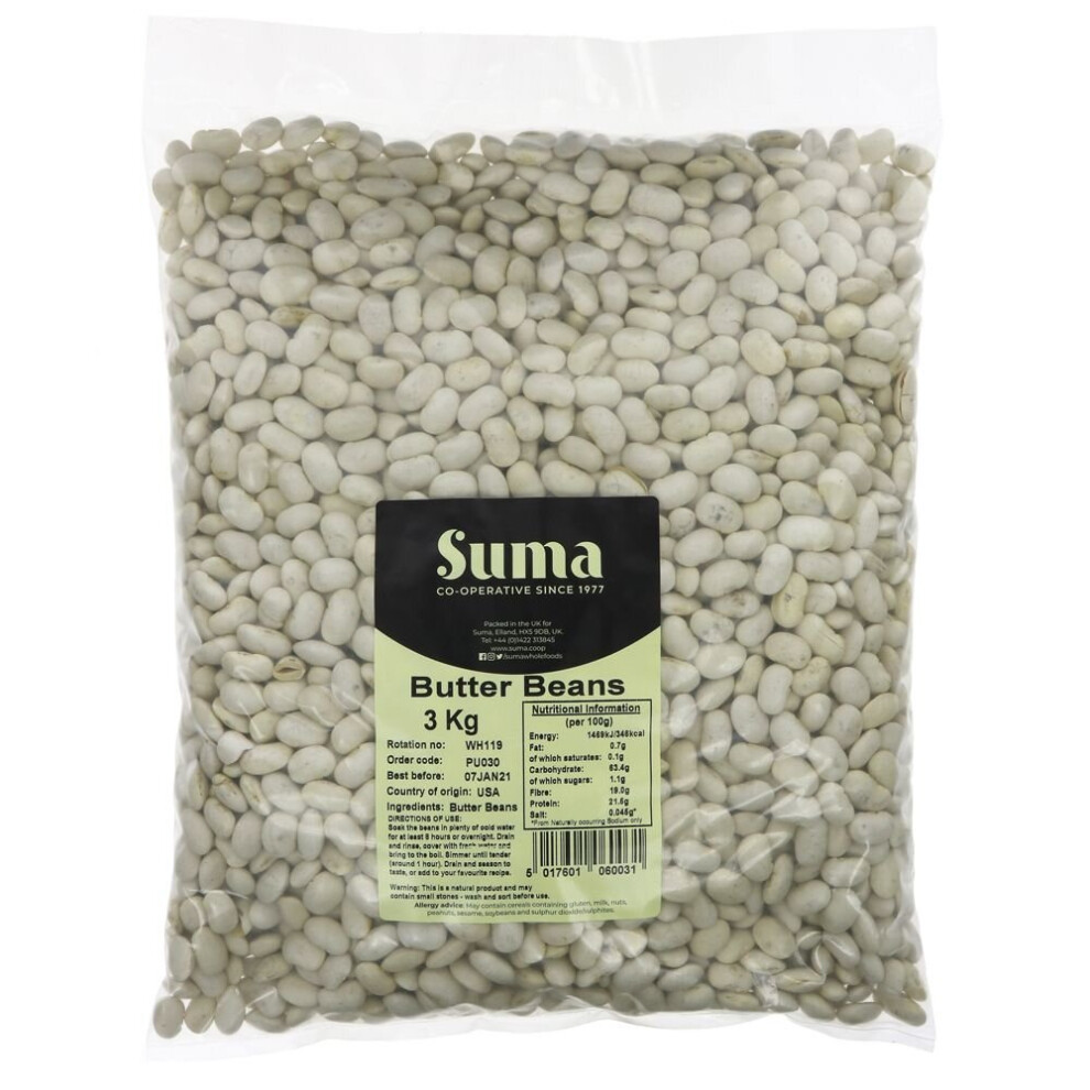 Suma Butter Beans 3 kg ( pack of 1 )