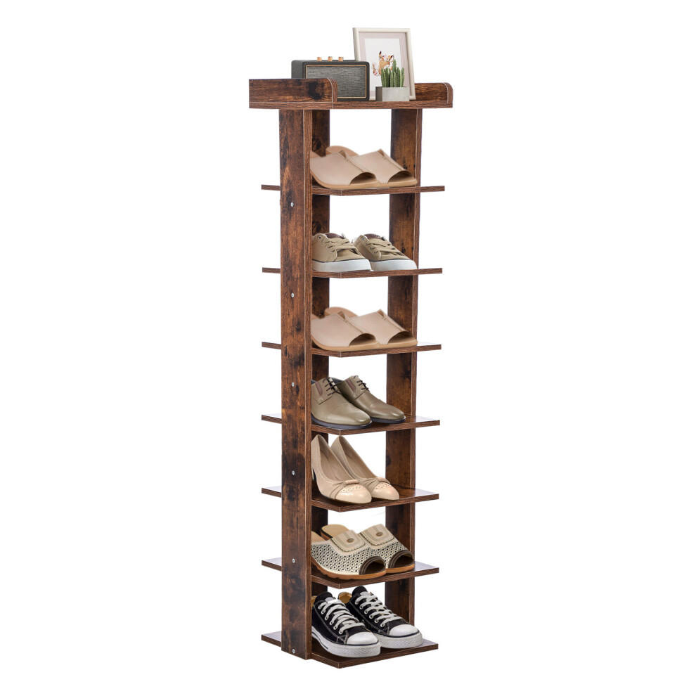 8 Tiers Shoes Rack Organizer Wood Storage Shelf Unit Cabinet Organiser