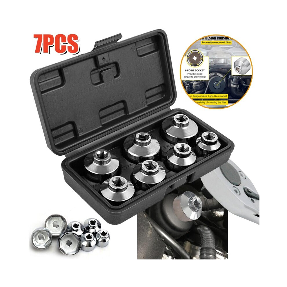 7Pcs Oil Filter Wrench Socket Set 3/8" Drive 24/27/29/30/32/36/38Mm 186803303781