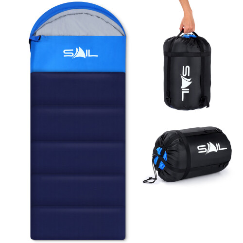 (250GSM, Blue) SAIL 'One' Sleeping Bag 3-4 Season