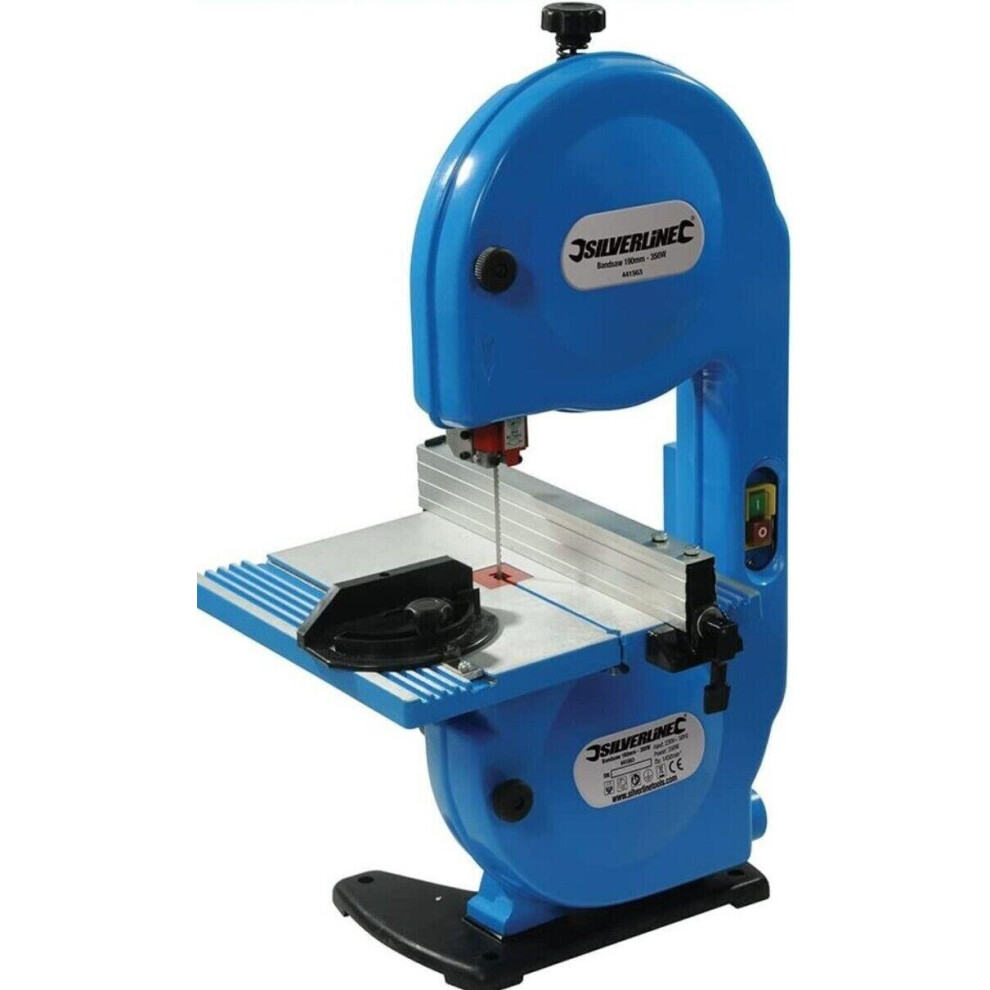 Silverline Band Saw 350W 190mm Table Saw & Blade Band Cutting Heavy Duty 441563