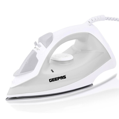 Geepas Steam Iron-Steam Boost 100gram Non-Stick Soleplate 1300W-210ML