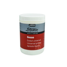 1L Pebeo Studio White Gesso Artist Paint Primer Base Coat