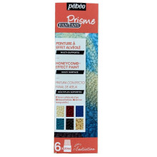 Coffret de iniciação - Pébéo - Pintura Fantasy Prisme - 6 potes de 20 ml - Efeito alveolar - Multi-suportes
