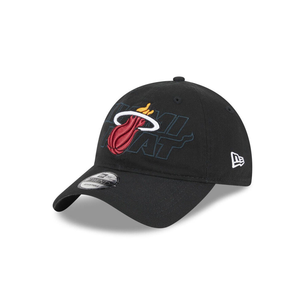 New Era Mens NBA Draft 9Twenty Adjustable Cap ~ Miami Heat black