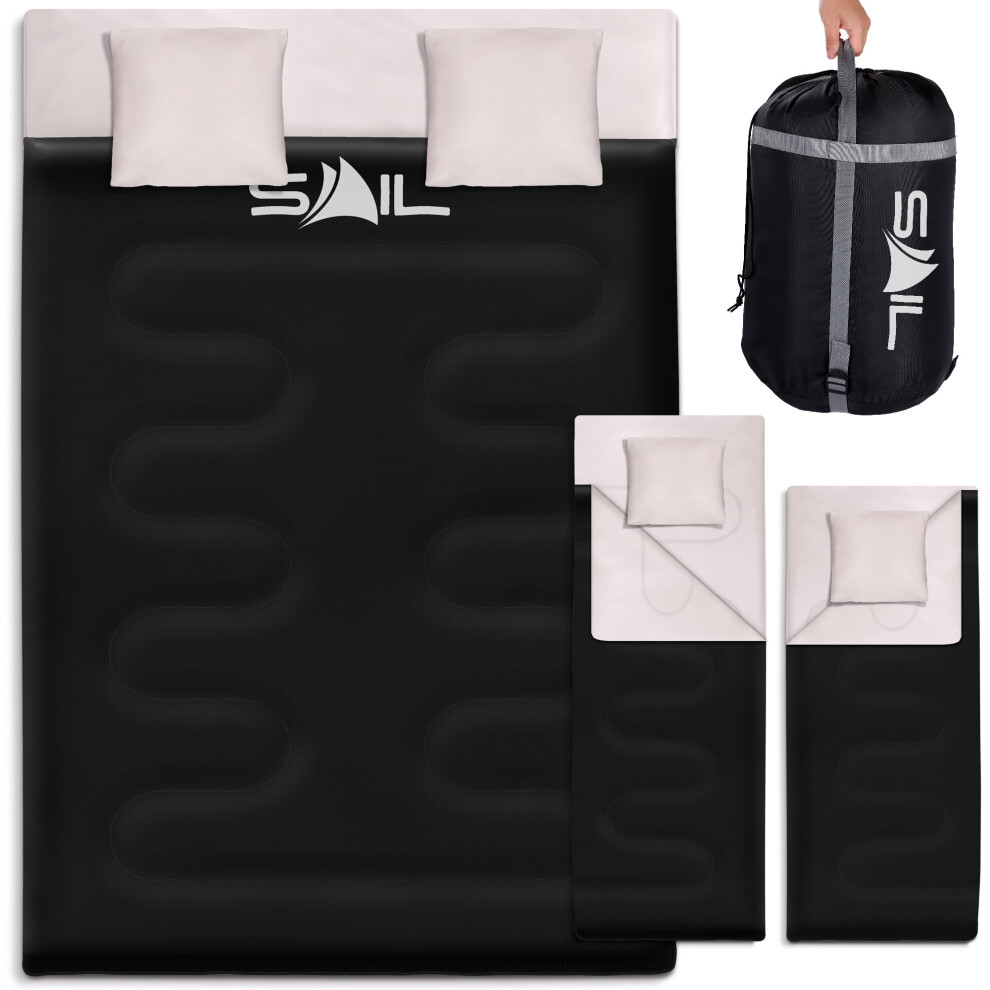 (Black) SAIL 'Buddy' Sleeping Bag 3-4 Season - Double