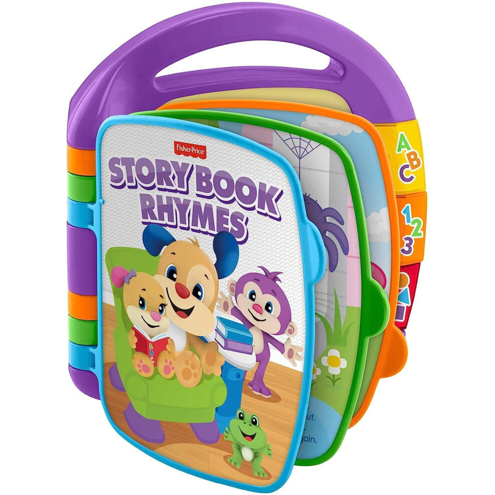 Fisher-Price Storybook Rhymes Learning Toy with Lights and Music for Babies and Toddlers, Laugh & Learn UK English Version, CDH26