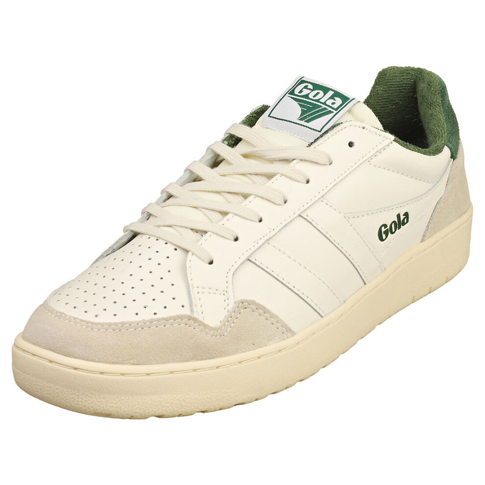 (10) Gola Eagle Mens Casual Trainers in Off White Green