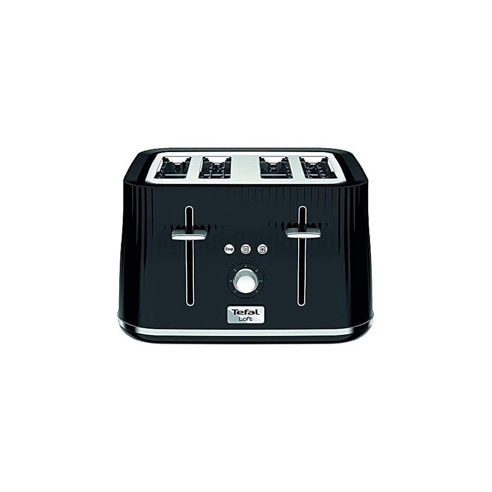 Tefal Loft TT760840 4-Slot Toaster/Black Slice, Plastic, 1700 W