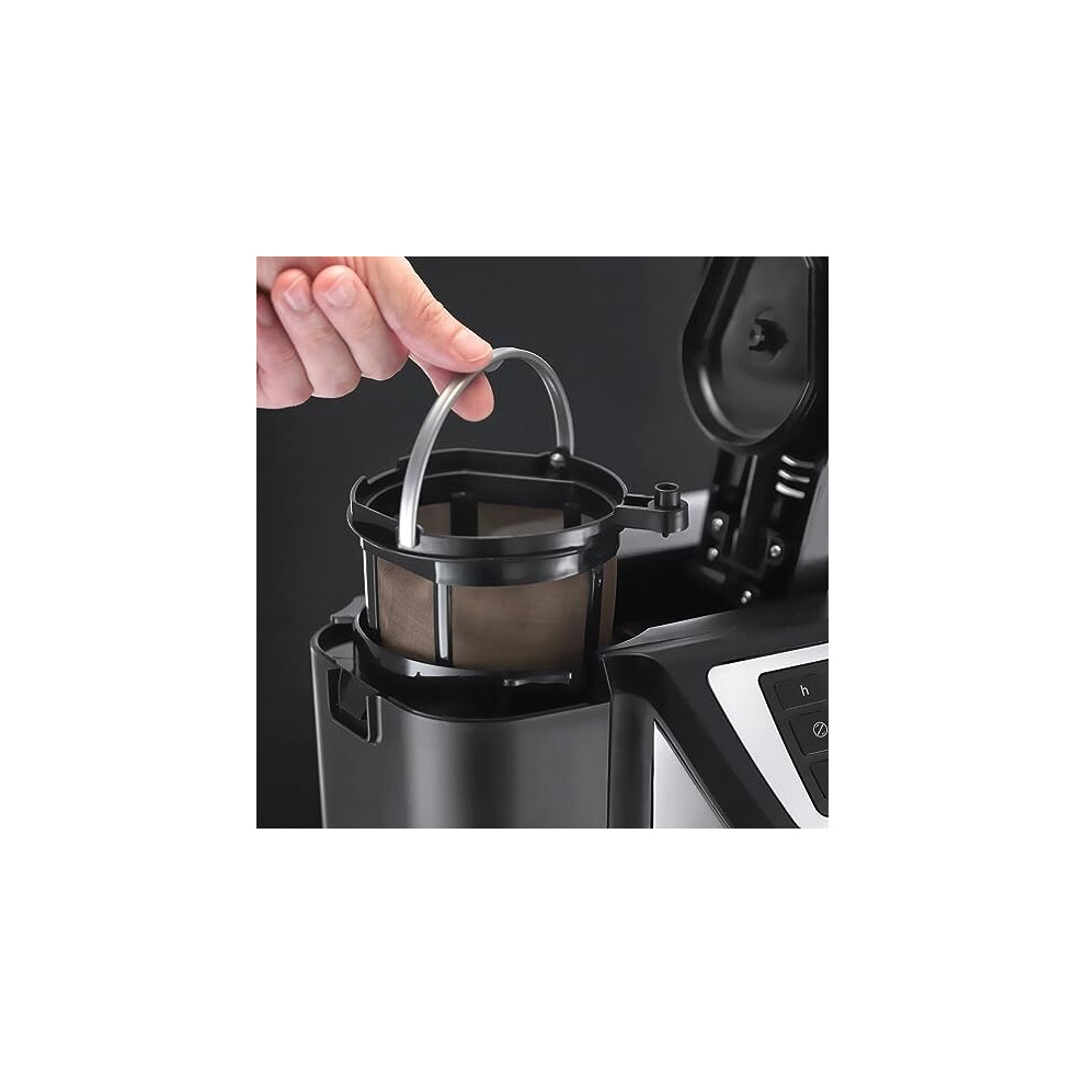 Russell Hobbs Chester Grind And Brew Coffee Machine 22000 - 1.5 Liters, Black Black,Brown