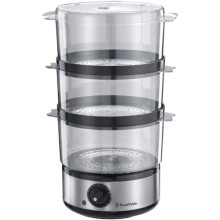 Russell Hobbs Food Collection Compact Food Steamer 14453, 7 L - Brushed Stainless Steel [Energy Class A]