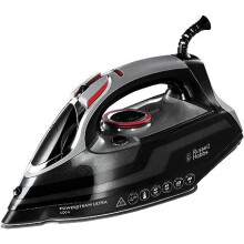Russell Hobbs Powersteam Ultra 3100W Vertical Steam Iron 20630 – Black & Grey, Auto Shut-Off & Self-Clean