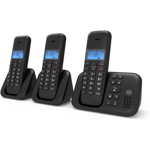 BT 3960 Trio Cordless Home Phone Nuisance Call Blocking Answering Machine 2