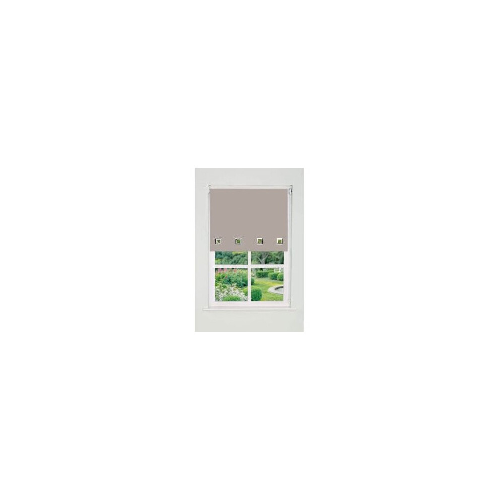 Newedgeblinds Square Eyelet Edge Roller Blind Drop X 60Cm Natural 165Cm