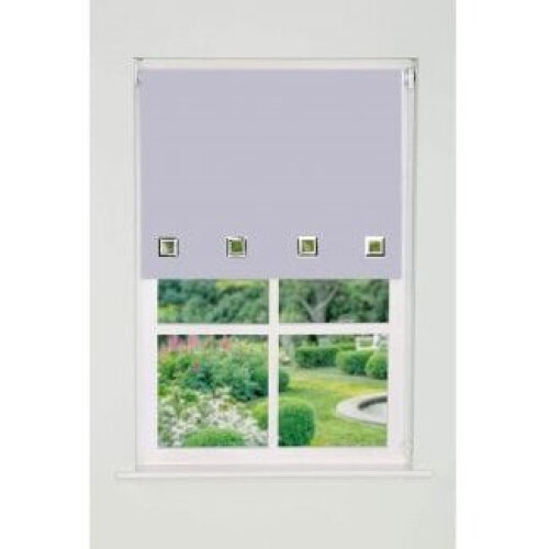 Square Eyelet Edge Roller Blind 165cm Drop x 115cm White